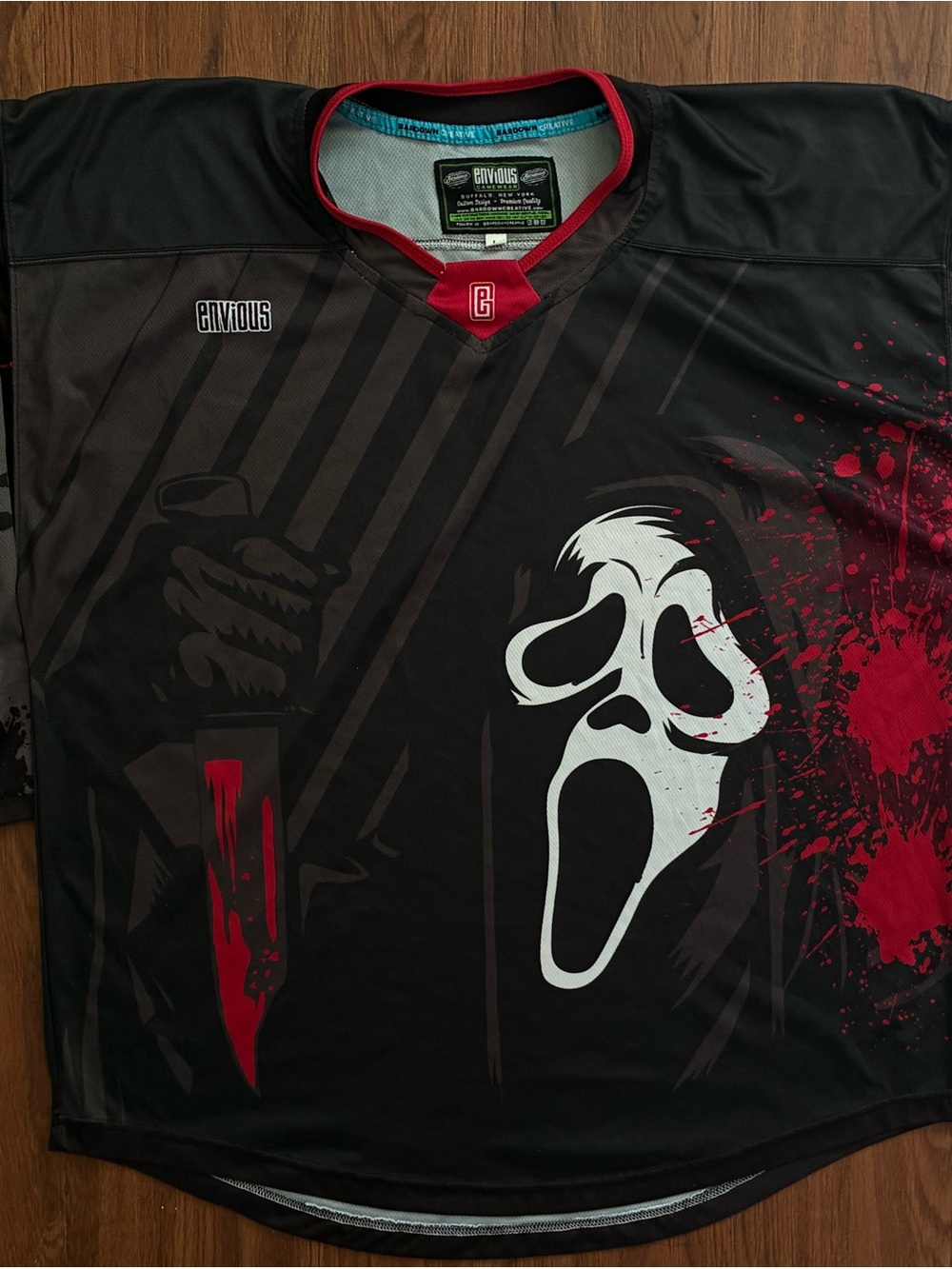Envious Gamewear Ghostface Hockey Jersey L Great Horror Draft Tournament #26